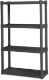 Sterilite Heavy Duty 4 Shelf Plastic Storage Unit