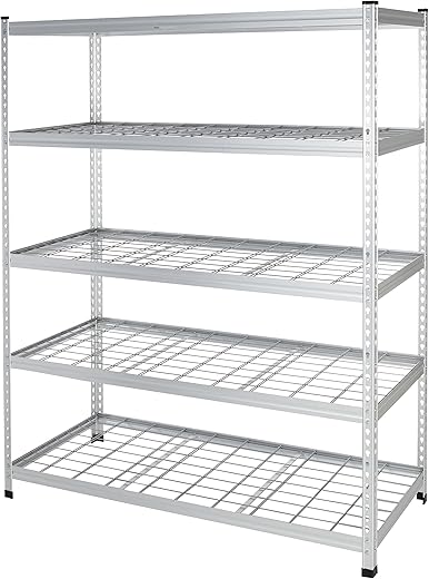 Amazon Basics Heavy Duty Adjustable Storage Shelving Unit