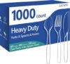 SACATR Heavy Duty Disposable Plastic Silverware Set