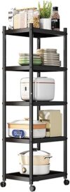 caktraie Heavy Duty Metal Storage Rack With Wheels