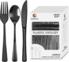 JSQBSECL Heavy Duty Plastic Silverware Set
