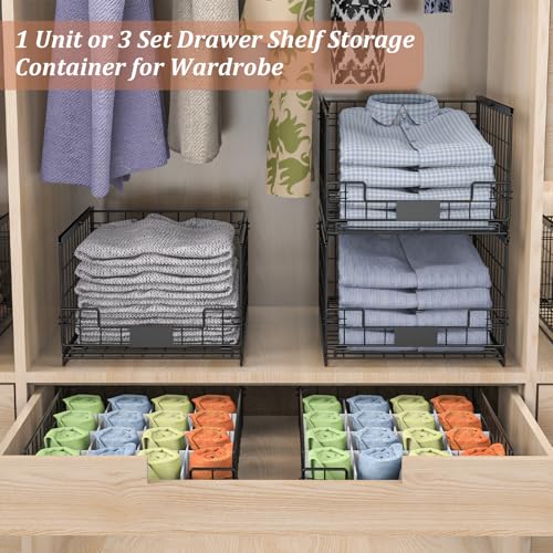 Hencawima Sliding Closet Organizers And Storage Baskets - Image 4