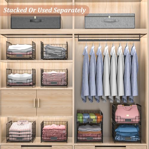Hencawima Sliding Closet Organizers And Storage Baskets - Image 2