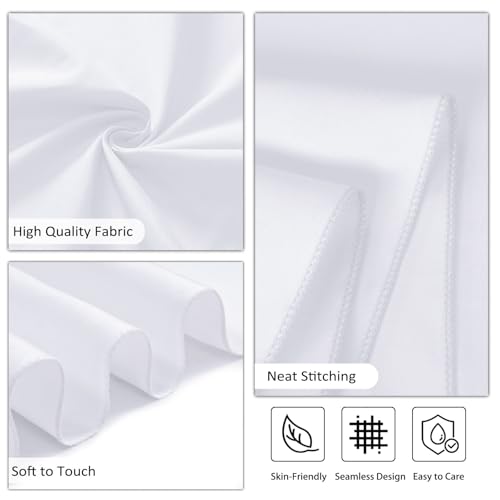 Heneger 8 Pack White Round Tablecloth 120 - Image 4