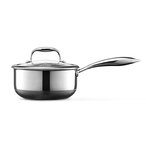 HexClad Hybrid Nonstick 2-Quart Saucepan With Lid - Image 3