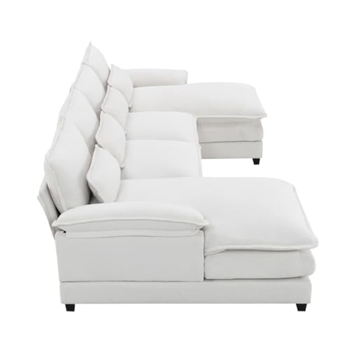 HFRUUWSEHJJKK U-Shaped 6-Seat Upholstered Sectional Sofa - Image 4