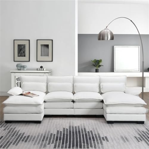 HFRUUWSEHJJKK U-Shaped 6-Seat Upholstered Sectional Sofa - Image 2
