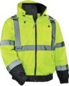 Ergodyne Hi-Vis Winter Bomber Jacket, Lime