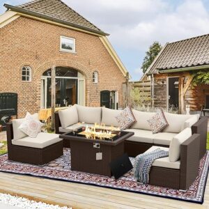 BULEXYARD High Back Rattan Outdoor Furniture Set