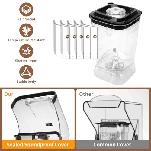 Hijolla Quiet Professional Blender With Soundproof Shield - Image 5