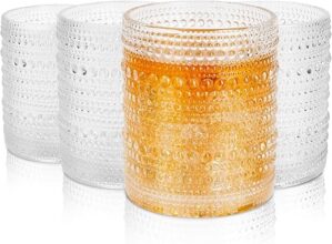 LEYU Hobnail Cocktail Glasses Set, 11oz