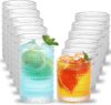 Moretoes Hobnail Drinking Glasses Set, 12oz & 10oz