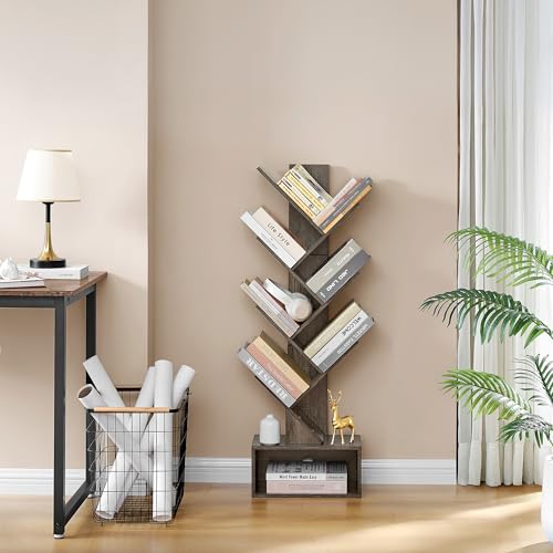 Hoctieon 6 Tier Tree Bookshelf With Drawer - Image 2