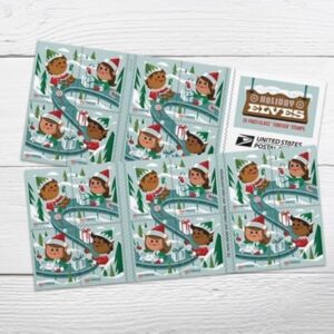 United States Postal Service Holiday Elves Postage Stamps Booklet