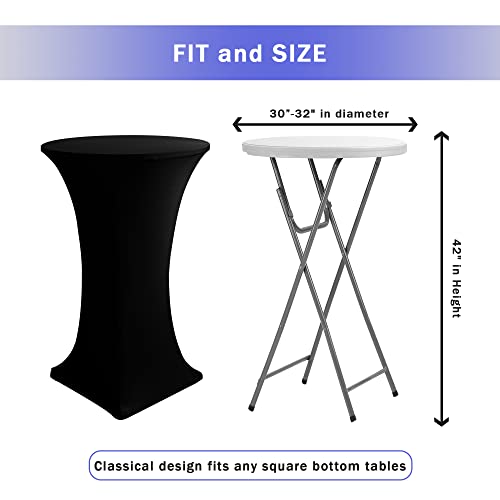 HolidayIdeas Cocktail Table Covers, 2 Pack - Black - Image 4