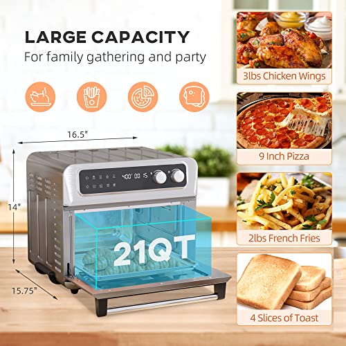 HOMCOM Air Fryer Toaster Oven, 21QT 8-In-1 - Image 4
