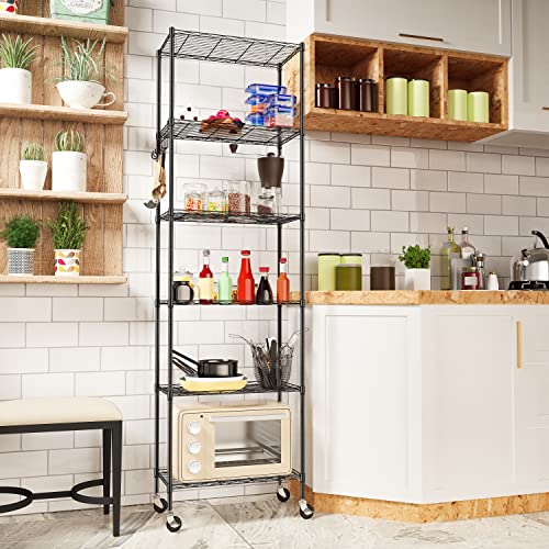 Homdox 6-Tier Storage Shelf With Wheels - Image 3