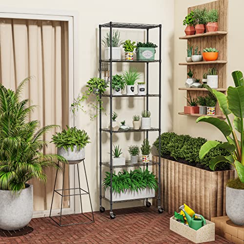 Homdox 6-Tier Storage Shelf With Wheels - Image 4