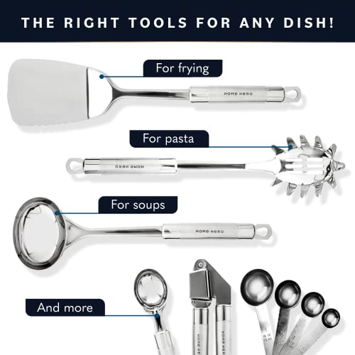 Home Hero Stainless Steel Kitchen Utensils Set (54 Pcs) - Image 4