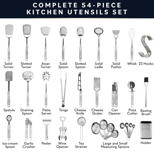 Home Hero Stainless Steel Kitchen Utensils Set (54 Pcs) - Image 2