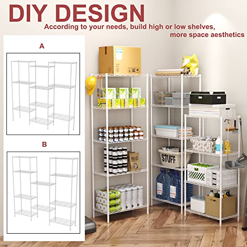 HOMEFORT Adjustable Metal Wire Shelf With Liners - Image 5