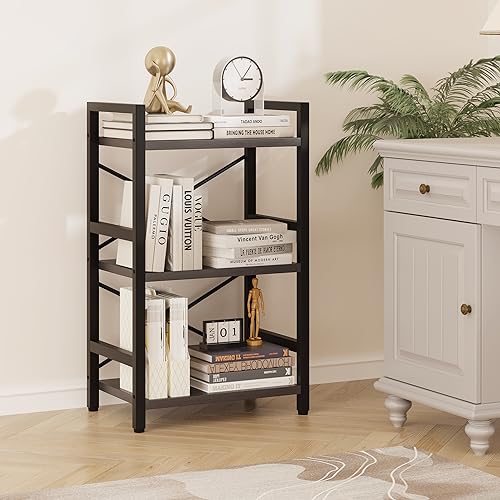 Homeiju 3 Tier Rustic Etagere Book Shelf - Image 4