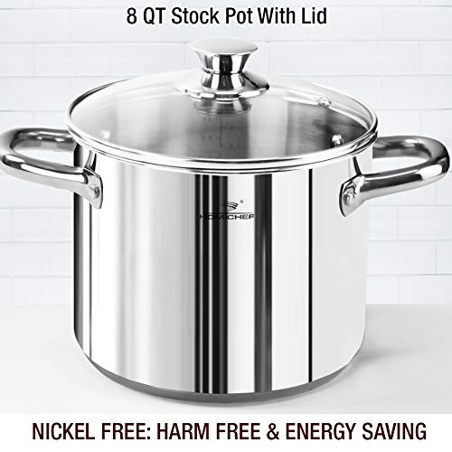 HOMICHEF 14-Piece Nickel Free Stainless Steel Cookware Set - Image 3