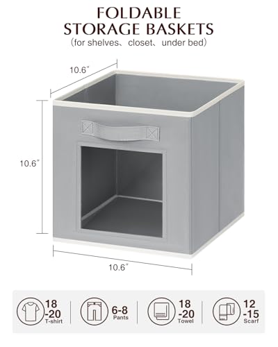 Homsorout Cube Storage Bins With Window - Image 2