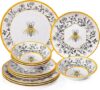 LEHAHA Honeycomb Bee Melamine Dinnerware Set