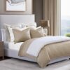 H HIEND ACCENTS Honeycomb Super King Comforter Set