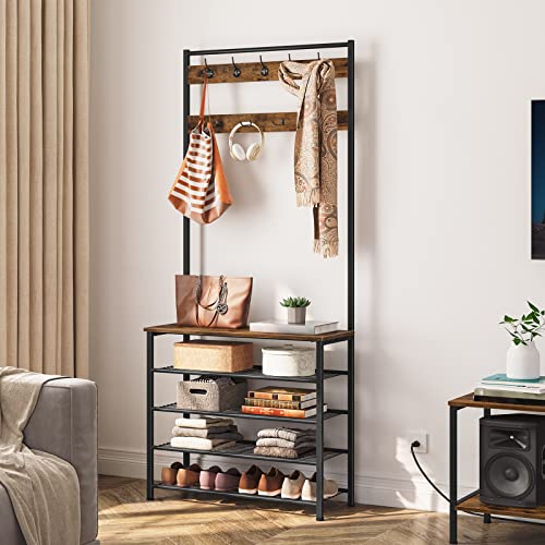HOOBRO Coat Rack With Shoe Rack And Bench - Image 5