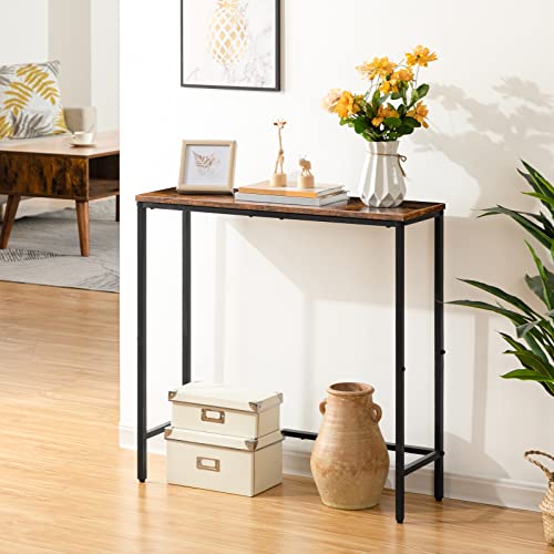 HOOBRO Narrow Console Table, Rustic Brown BF75XG01 - Image 5