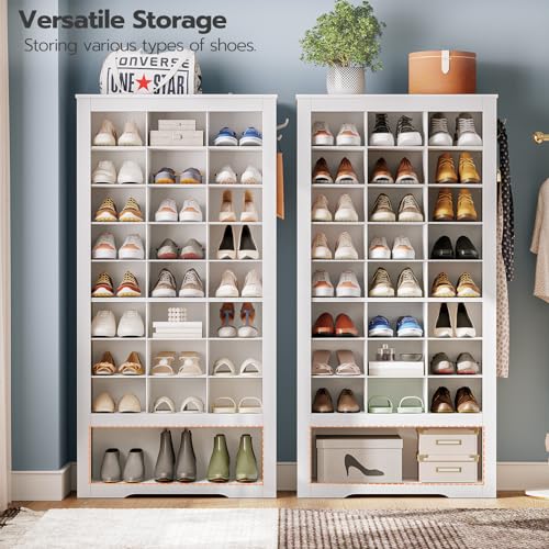 HOOBRO Tall Shoe Cabinet With 24 Cubbies WT24SC01 - Image 4