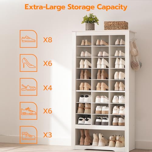 HOOBRO Tall Shoe Cabinet With 24 Cubbies WT24SC01 - Image 5