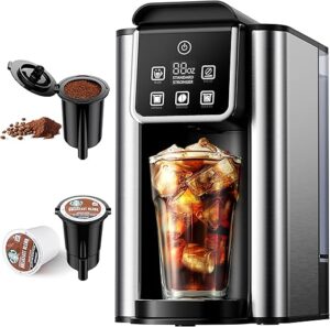 KIDISLE Hot & Iced Coffee Maker, Single Serve