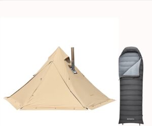KingCamp Hot Teepee Tent With Ultralight Sleeping Bag