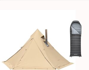 KingCamp Hot Teepee Tent With Ultralight Sleeping Bag