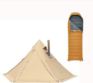 KingCamp Hot Teepee Tent With Ultralight Sleeping Bag