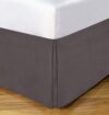 LUX Hotel Bed Skirt 14″ Drop, Twin, Grey