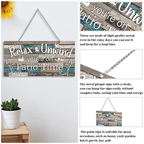 Hotop Patio Wall Art Metal Plaque Sign - Image 3