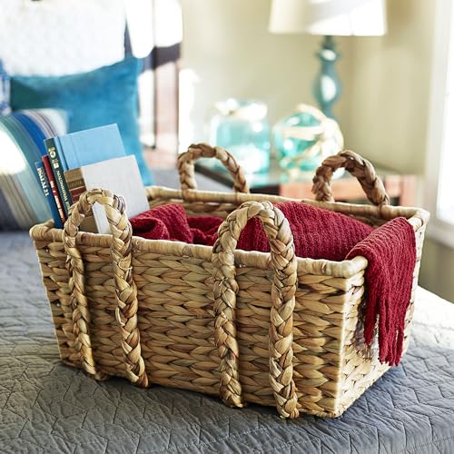 Household Essentials Large Rectangular Floor Storage Basket - Image 3