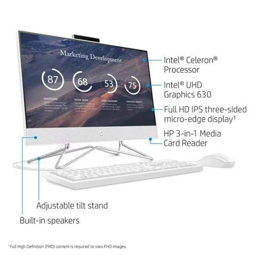 HP 21.5 Inch All-in-One Desktop PC, 32GB RAM - Image 2