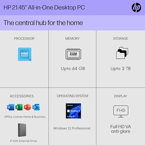 HP 22 Inch All-in-One Desktop PC - Image 2