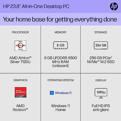 HP 23.8 Inch All-in-One Desktop, 24-cr0010 - Image 2
