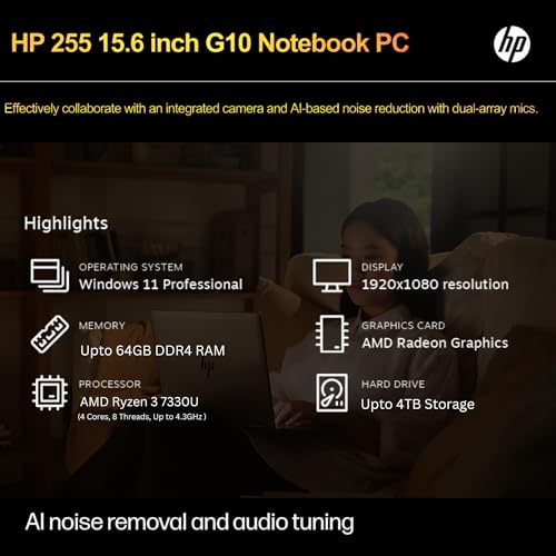 HP Newest 255 G10 Laptop, 16GB RAM, 1TB SSD - Image 2