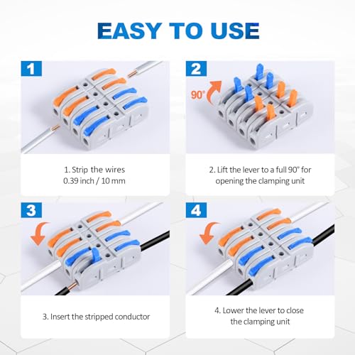 HTCELLE 60-Piece Quick Connect Electrical Splicing Kit - Image 3