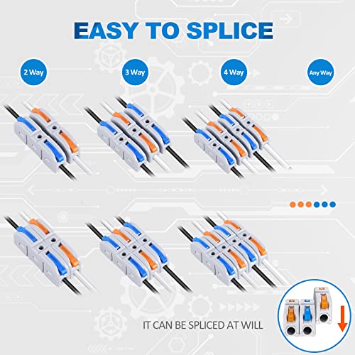 HTCELLE 60-Piece Quick Connect Electrical Splicing Kit - Image 4