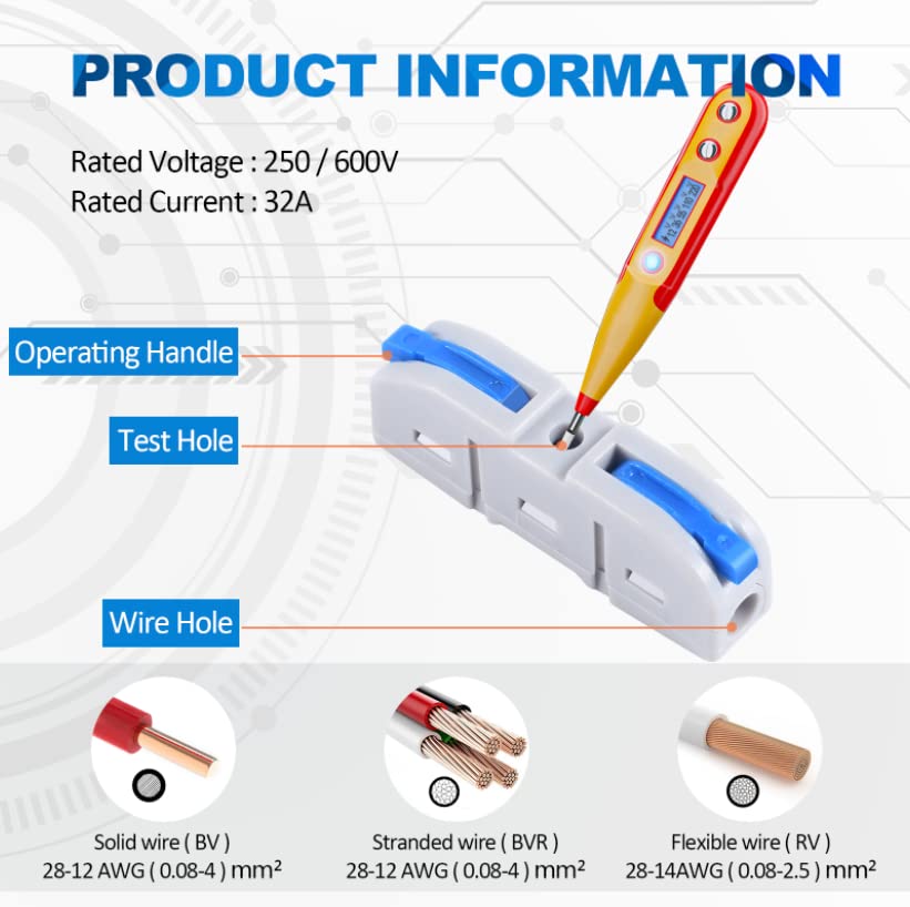 HTCELLE 60-Piece Quick Connect Electrical Splicing Kit - Image 2