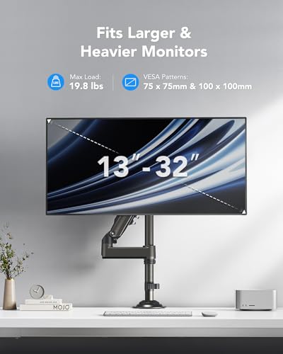 HUANUO Adjustable Single Monitor Arm Desk Mount - Image 2