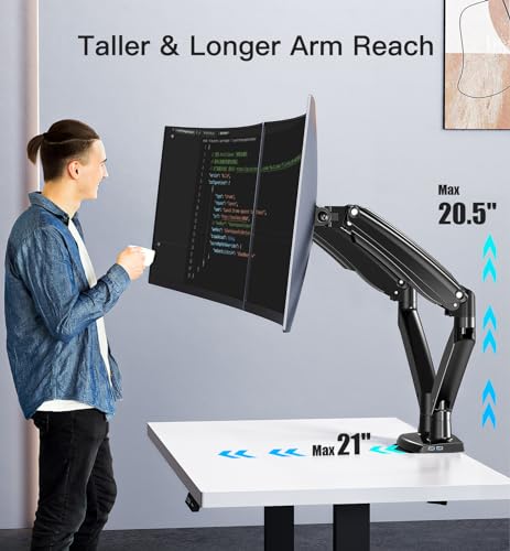 HUANUO Dual Monitor Arm For 13-35 Inch Screens - Image 5
